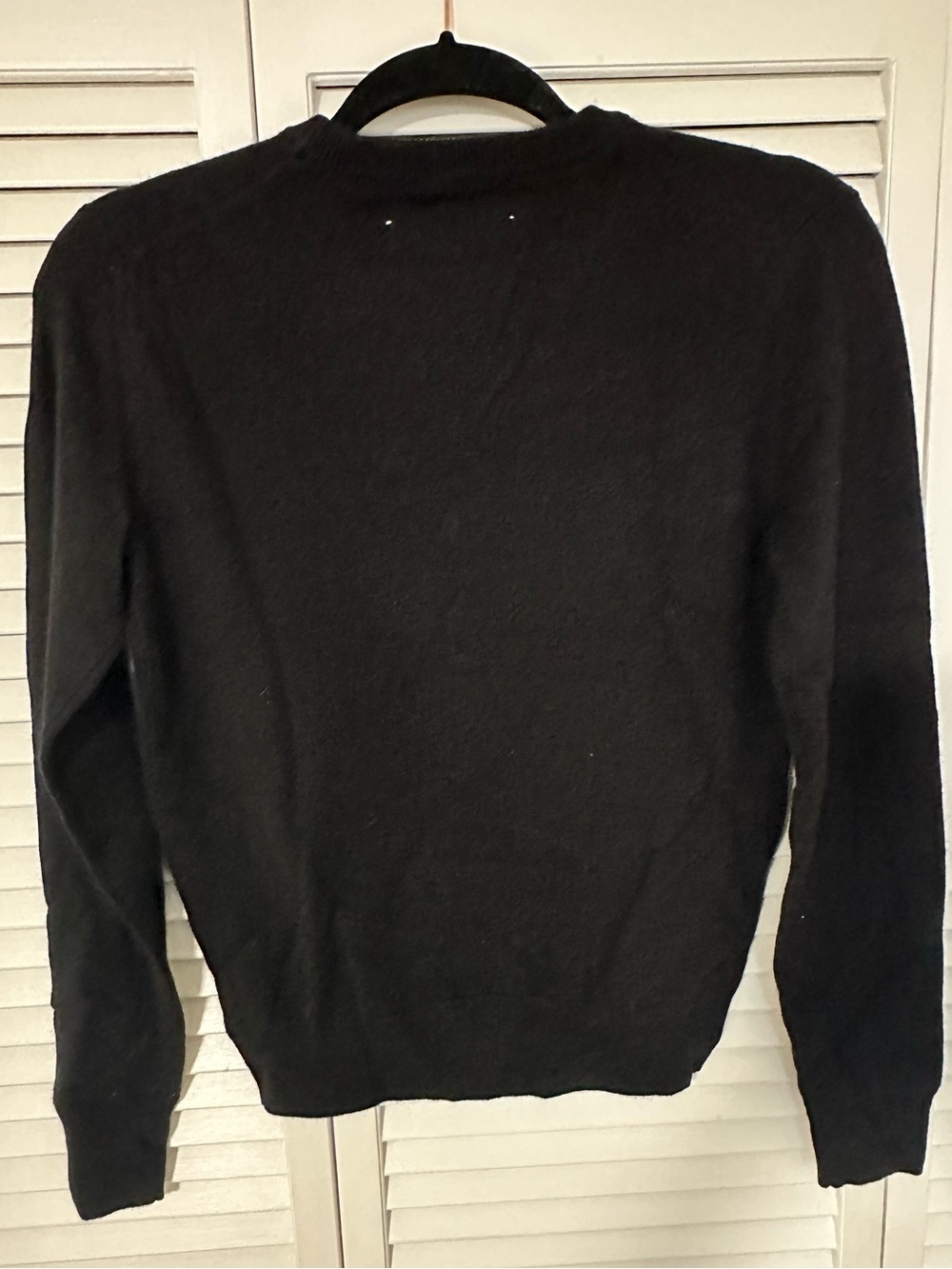 Lingua Franca Black 'no regrets' Embroidered Cashmere Crewneck Sweater - Picture 2 of 6